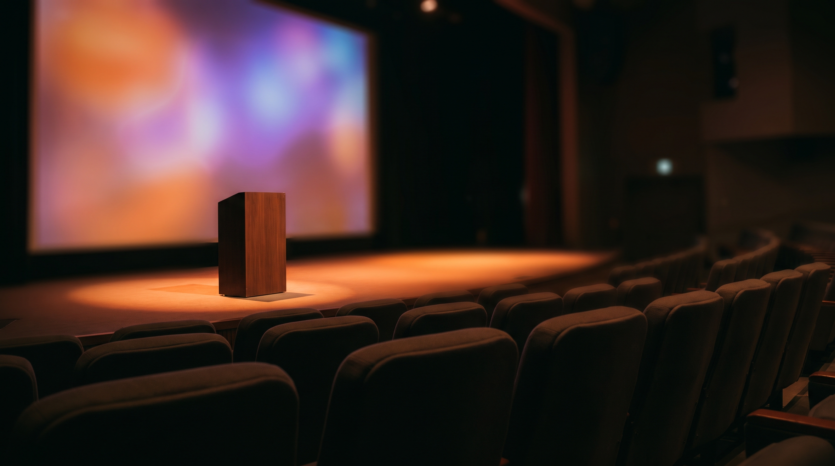A brand-grade WebGL stage composition built by the Frontend Design Expert pod