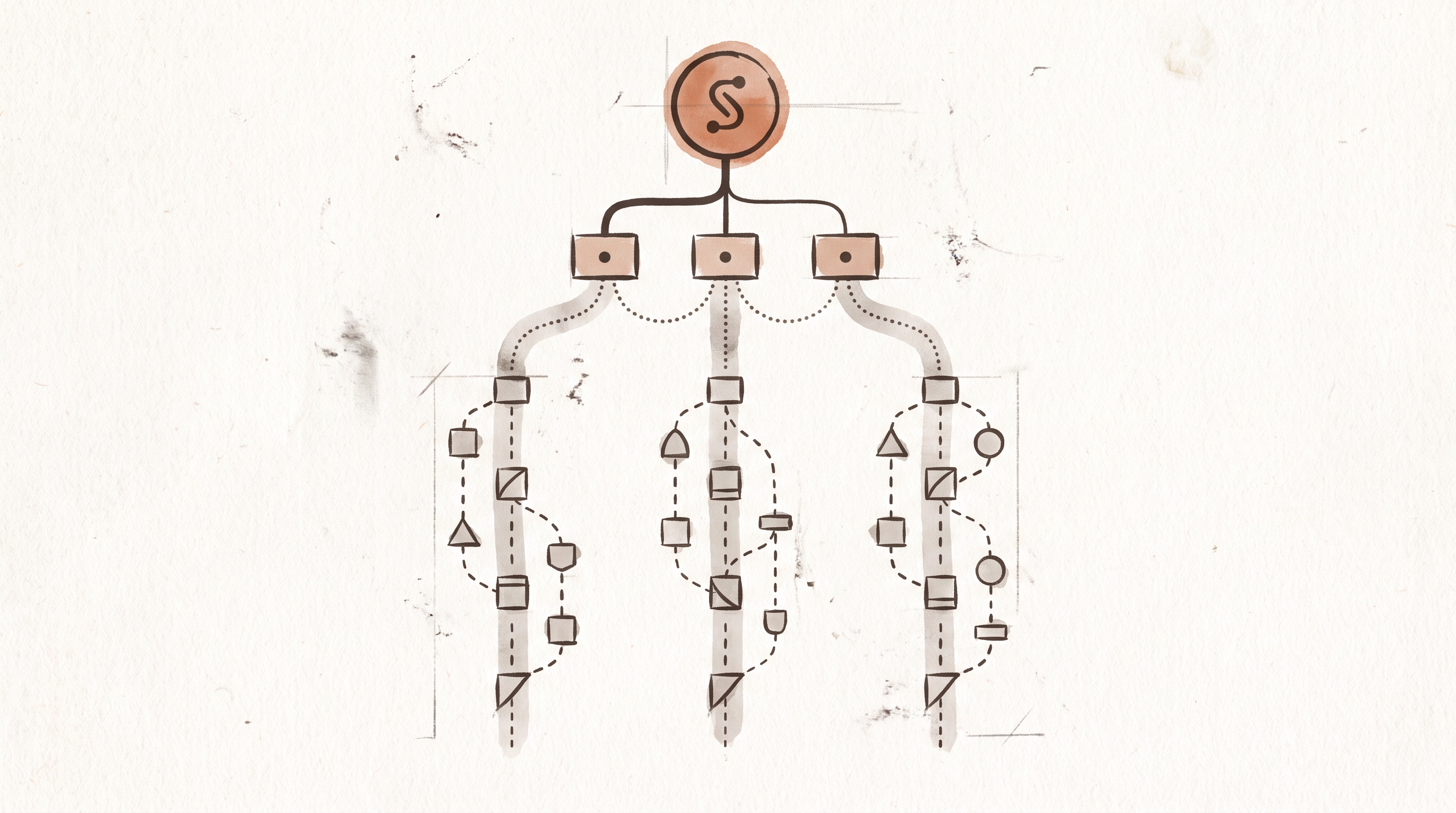 Orchestration layer coordinating backend, queue, and frontend workers